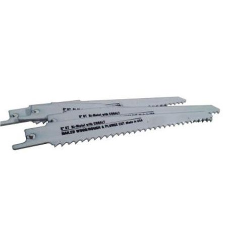 DISSTON Disston 6480-5T Blu-Mol 6 In. 6 Tpi Wood Cutting Bi-Metal Reciprocating Saw Blade; 5 Pack 6480-5T